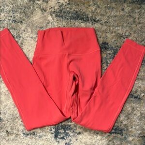 Red High-Waisted Leggings